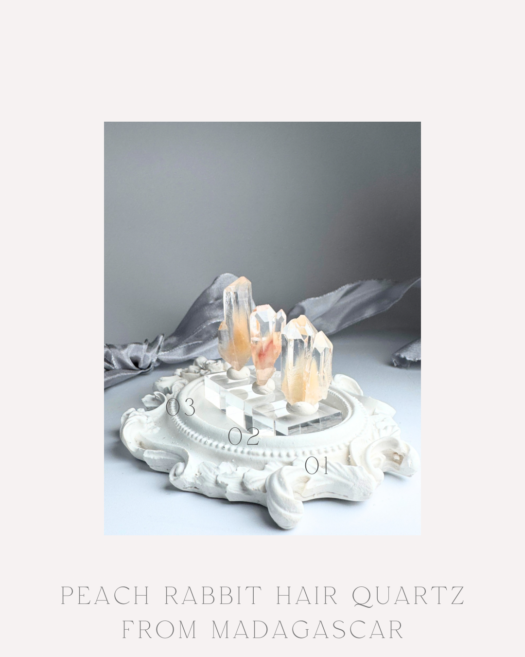 Peach Rabbit Hair Quartz from Madagascar ピーチラビットヘアクォーツ