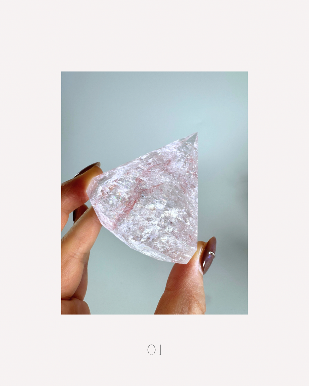 Brilliant Diamond Cut Pink Quartz

ブリリアント ダイヤモンドカット ピンククォーツ