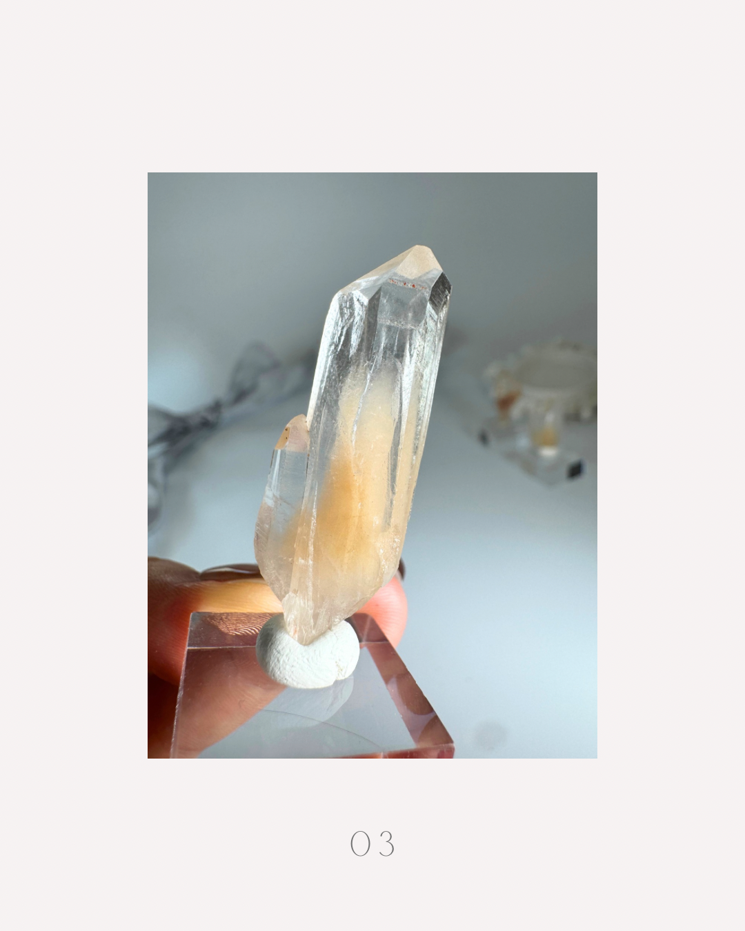 Peach Rabbit Hair Quartz from Madagascar ピーチラビットヘアクォーツ