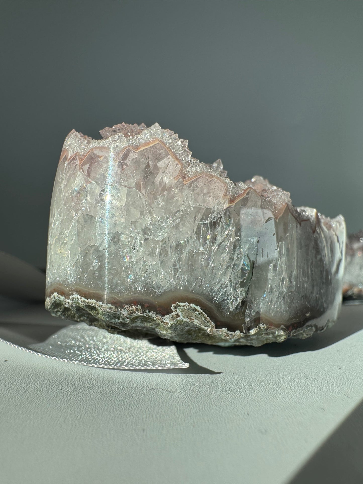 Blush Crown Amethyst（Uruguay origin）アメジストドゥルージー　konpeito (Japanese sugar candy)